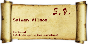 Salmen Vilmos névjegykártya